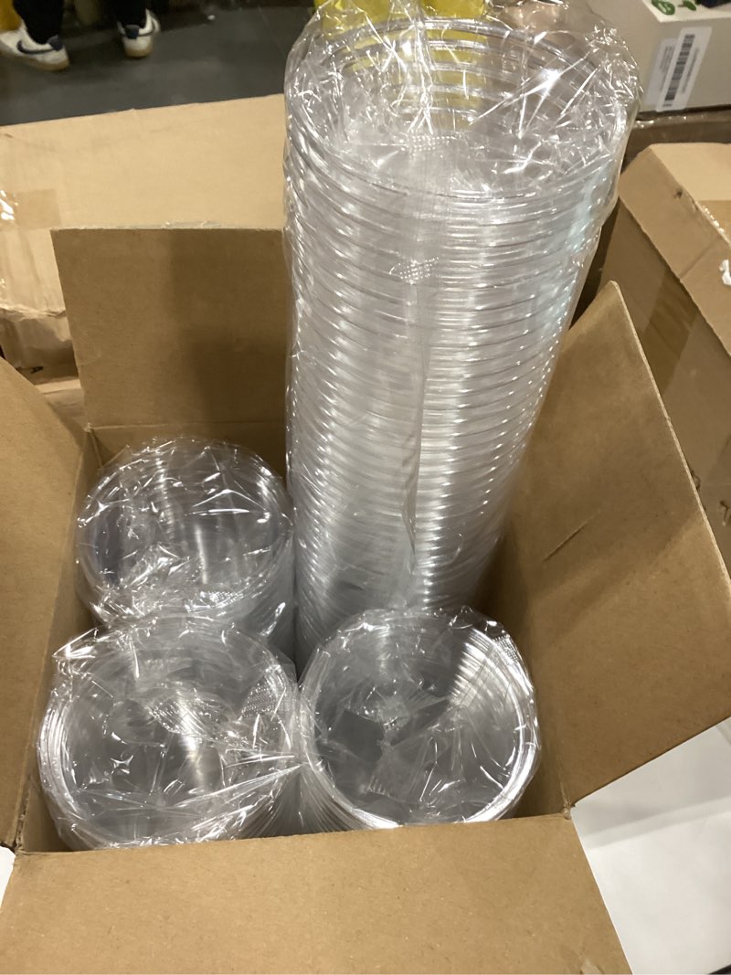 Condition photo showing Good Condition for Lilymicky 200 Pack 10 oz Clear Plastic Cups, PET Disposable Drinking Cups Perfect for Birthday Parties, Ceremonies, Events 200 cups - 10 oz