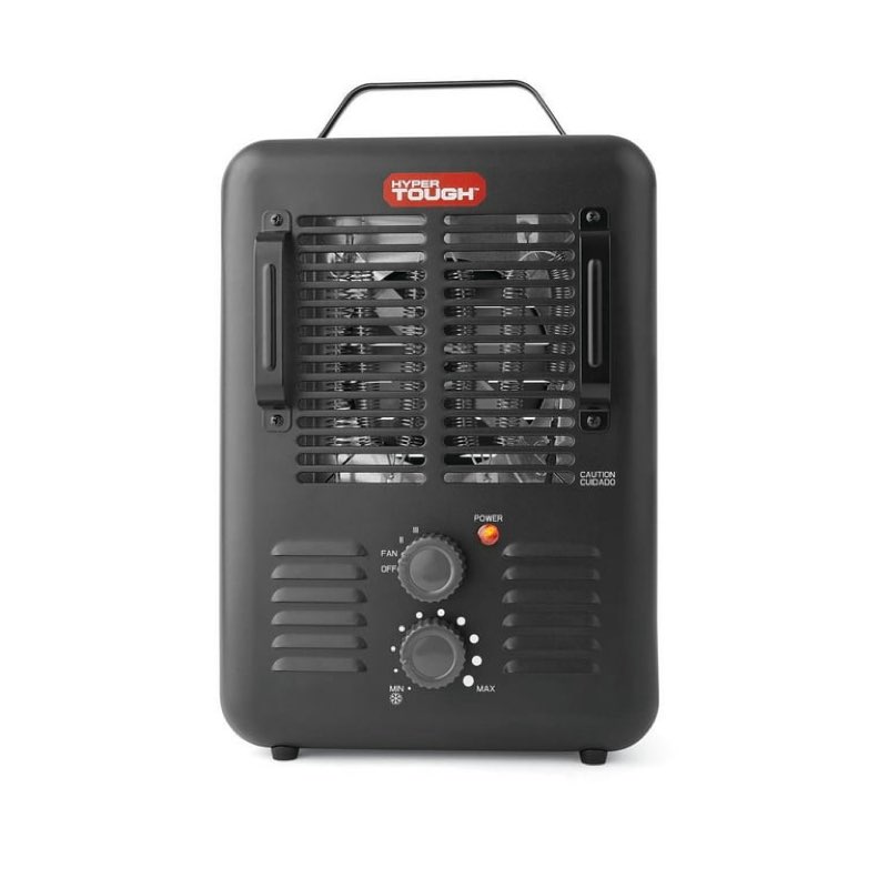 hyper tough 1500w electric utility fan- forced space heater, indoor, black, dq2211  