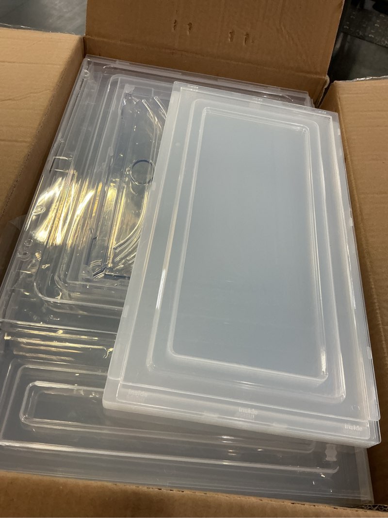 Condition photo showing Good Condition for 12 Pack Clear Shoe Storage Organizer with Magnetic Door,Stackable Plastic Shoe Boxes for Sneakers,Boots,and Heels,Space-Saving Foldable Shoe Rack for Closet,Durable Shoe Cabinet Organizer,White White 12 pcs