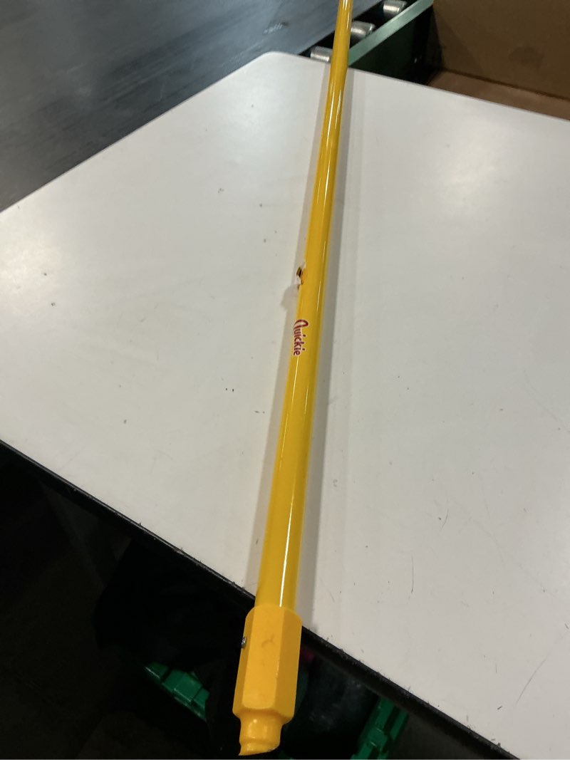 Condition photo showing As Is for quickie wood broom handle color yellow