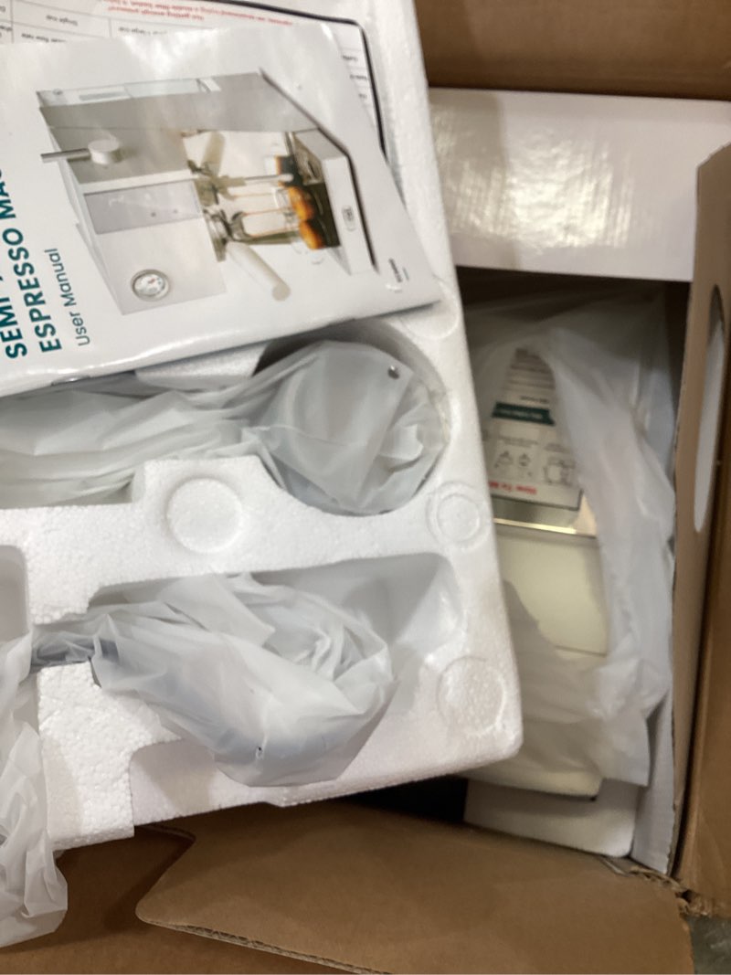 Condition photo showing Good Condition for gevi 20 bar espresso machine with professional 58mm espresso maker with milk frother,smart touch display&pid temperature control for cappuccino, latte,great gift,white 9.05w*15.55d*14.17h inch white