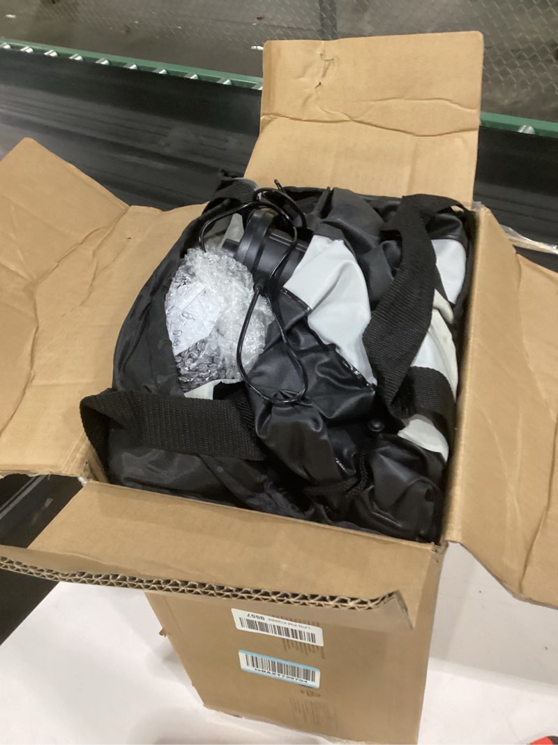 Condition photo showing As Is for dimar garden king size air mattress with headboard and pillows, inflatable bed blow up bed