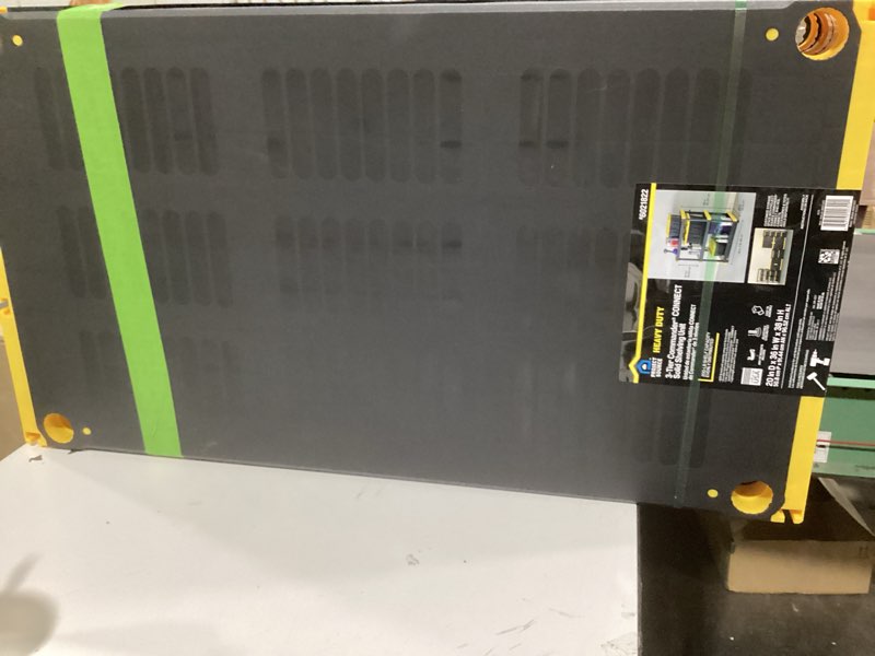 Condition photo showing Good Condition for Project Source Commander 3 -Tier Heavy Duty Black Plastic Utility shelving unit with Solid Shelves