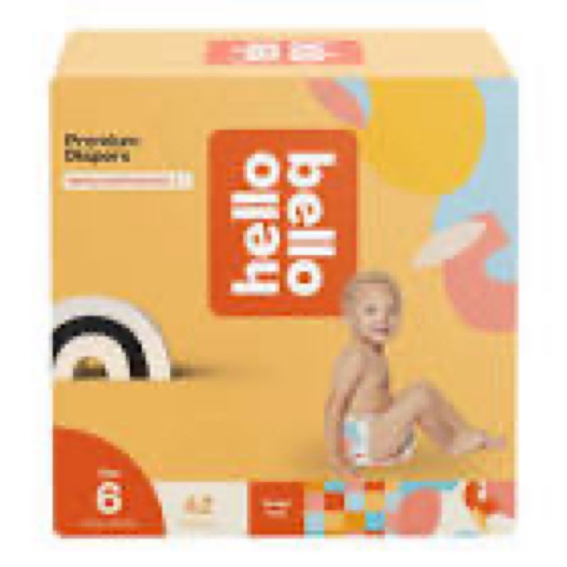 hello bello premium baby diapers, toddler size 6