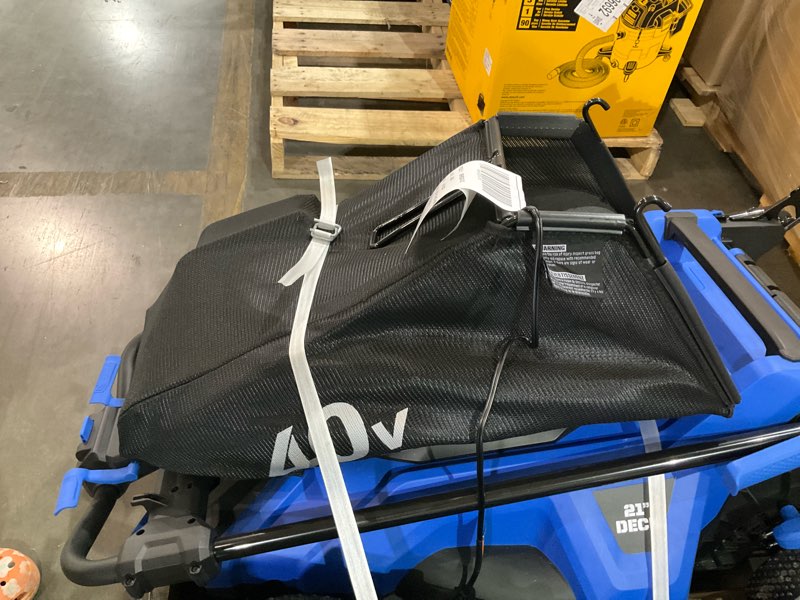 Condition photo showing As Is for 40v kobalt lawnmower