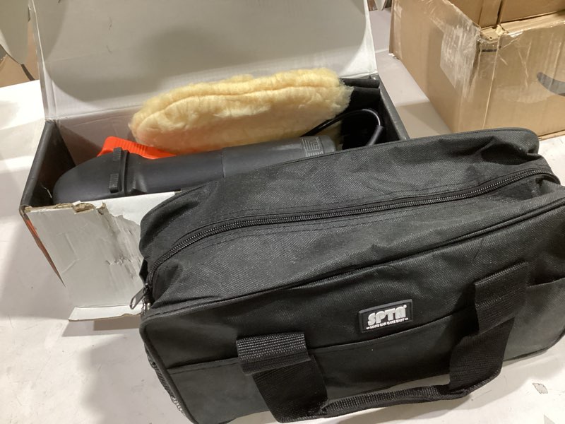 Condition photo showing As Is for SPTA Mini Orbital Polisher - 3 Inch 10mm/780W Variable Speed Dual Action With Polishing Pads, Sanding Discs, Pad Conditioning Brush