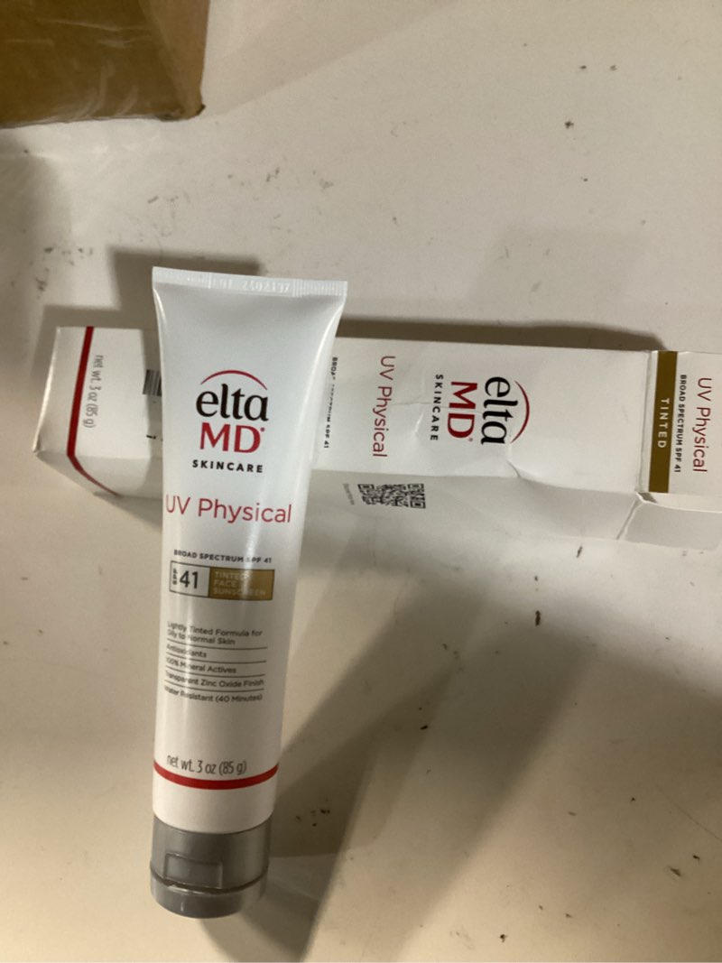 Condition photo showing New/Like New for eltamd uv physical tinted sunscreen spf for face, 100% mineral active sunscreen, transparent zinc oxide finish tinted (fair to med)