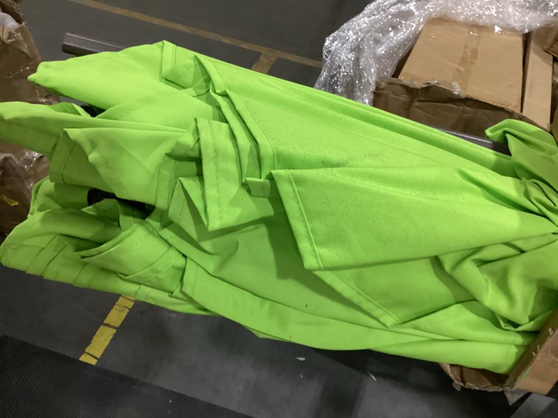 Condition photo showing Good Condition for areshark 9ft patio umbrella with solar lights, 32 lighted pool umbrella w/tilt and crank, outdoor market solar umbrellas for garden, deck, backyard, pool and beach, apple green apple green 9 ft
