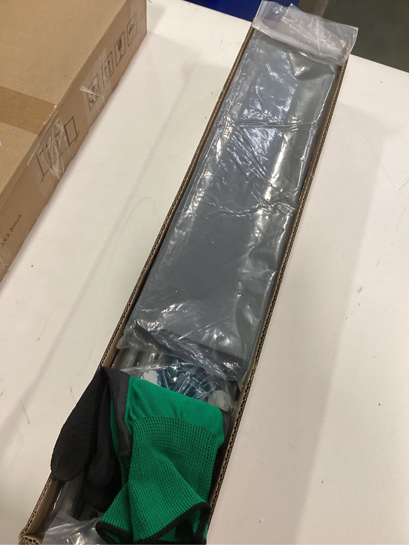 Condition photo showing Good Condition for RANTILA 4 Panel Indoor Foldable Dog Fence Freestanding Dog Gate for Stairs, Hallways, or Doorways for Small Dogs- 68 X 24 Inch, Grey, Need Assembly Gray