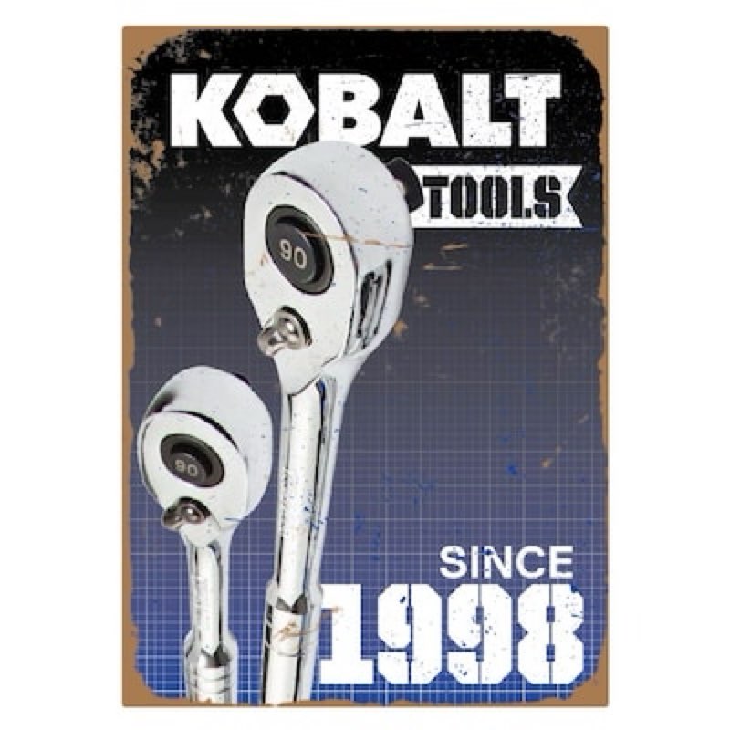 kobalt sign 14-in x 10-in aluminum information display sign