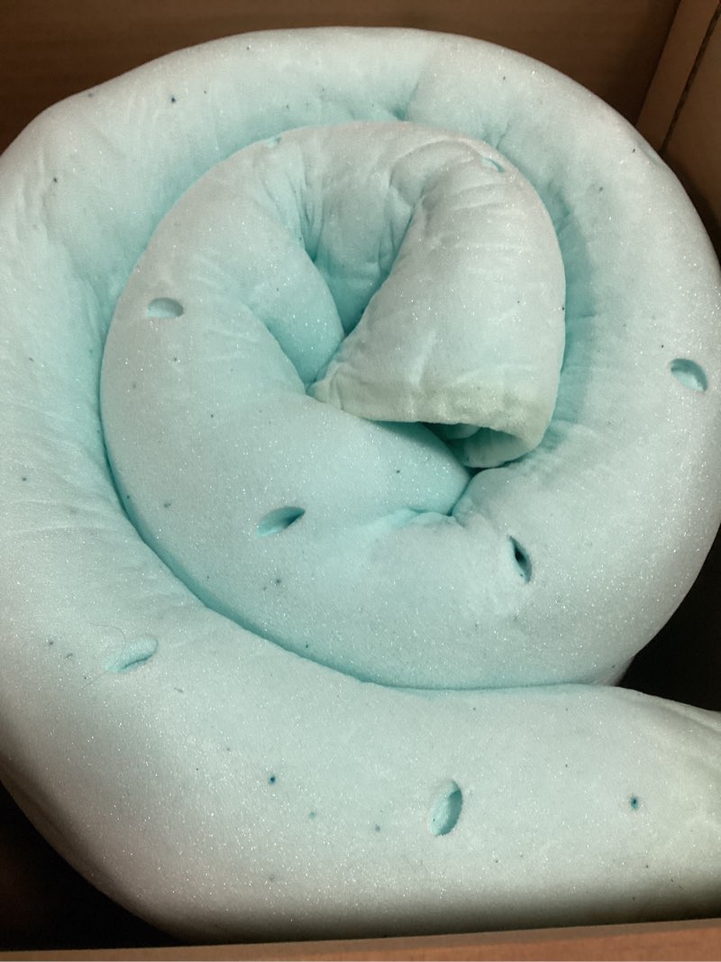 Condition photo showing As Is for FDW | 8" Full Mattress + 2" Cooling Mattress Topper | Gel Memory Foam | Medium Firm Feel | White | with Washable Cover for Cool Sleep and Pressure Relief | Bed in a Box, CertiPUR-US Certified White Full 8" mattress+2" topper