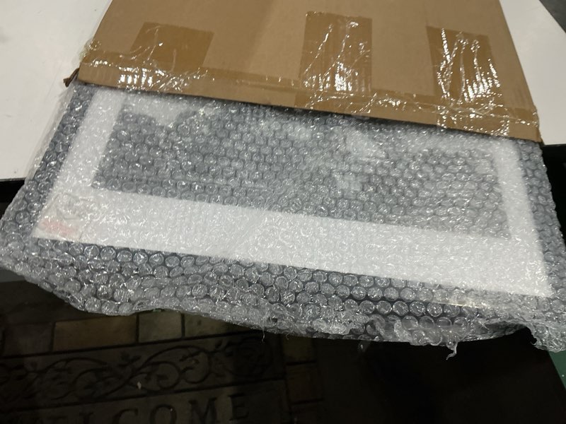 Condition photo showing As Is for upsimples 16x24 picture frame, display pictures 14x20 with mat or 16 x 24 without, wall hanging poster frames, black, 1 pack black 16x24