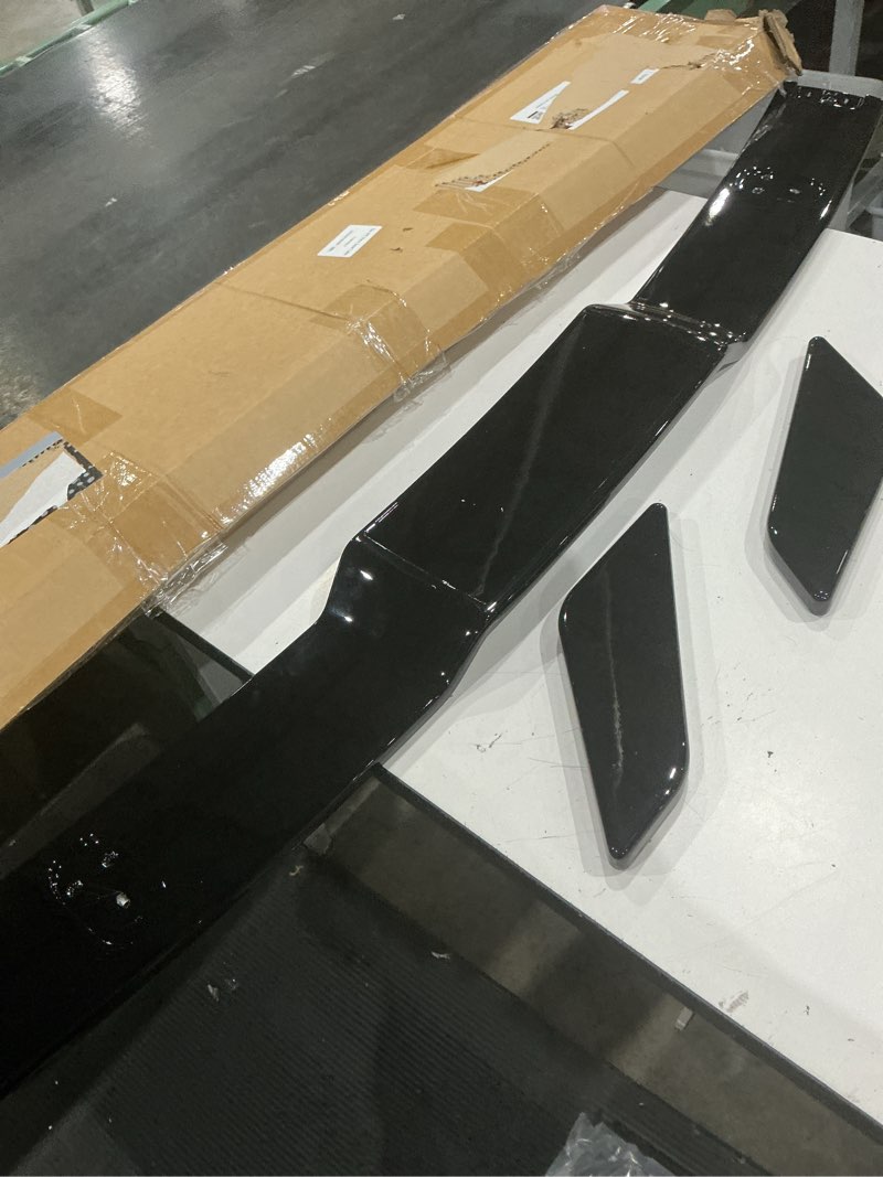 Condition photo showing As Is for gloss black highkick trunk spoiler wing 