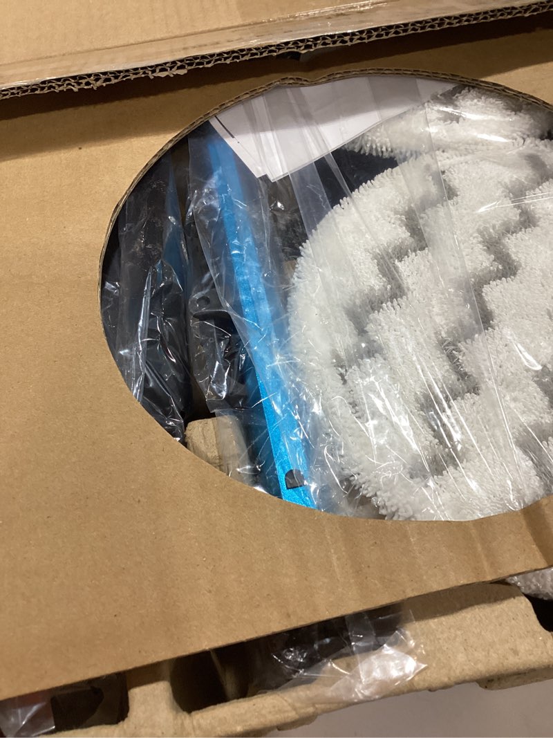 Condition photo showing As Is for bissell spinwave smartsteam all-in-one scrubbing and sanitizing electric hard floor mop w/led headlights & swivel steering 3897a