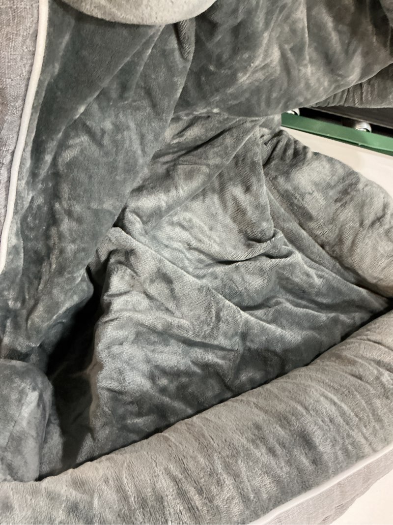 Condition photo showing As Is for BFPETHOME Dog Beds for Large Dogs, Orthopedic Dog Bed for Medium Large Dogs,Big Waterproof Couch Pet Bed with Removable Washable Cover 36"L x 27"W x 6.5"Th Grey