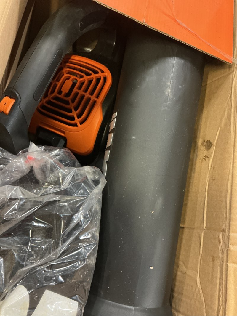 Condition photo showing As Is for worx 12 amp trivac 3-in-1 electric leaf blower/mulcher/yard vacuum - wg512