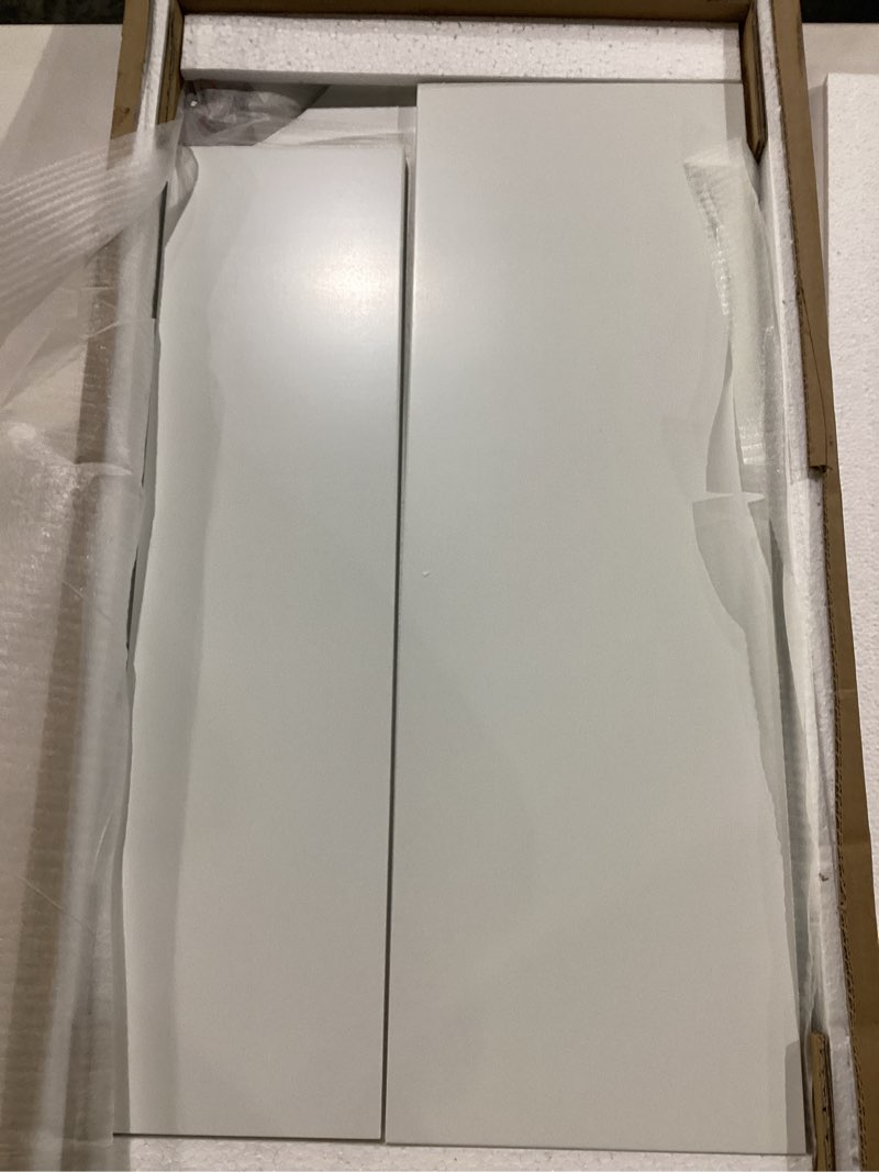 Condition photo showing New/Like New for choochoo medicine cabinet, bathroom wall cabinet, 2 doors over the toilet space saver storage cabinet with large space, white white 23.6"l x7.9"w x27.5"h