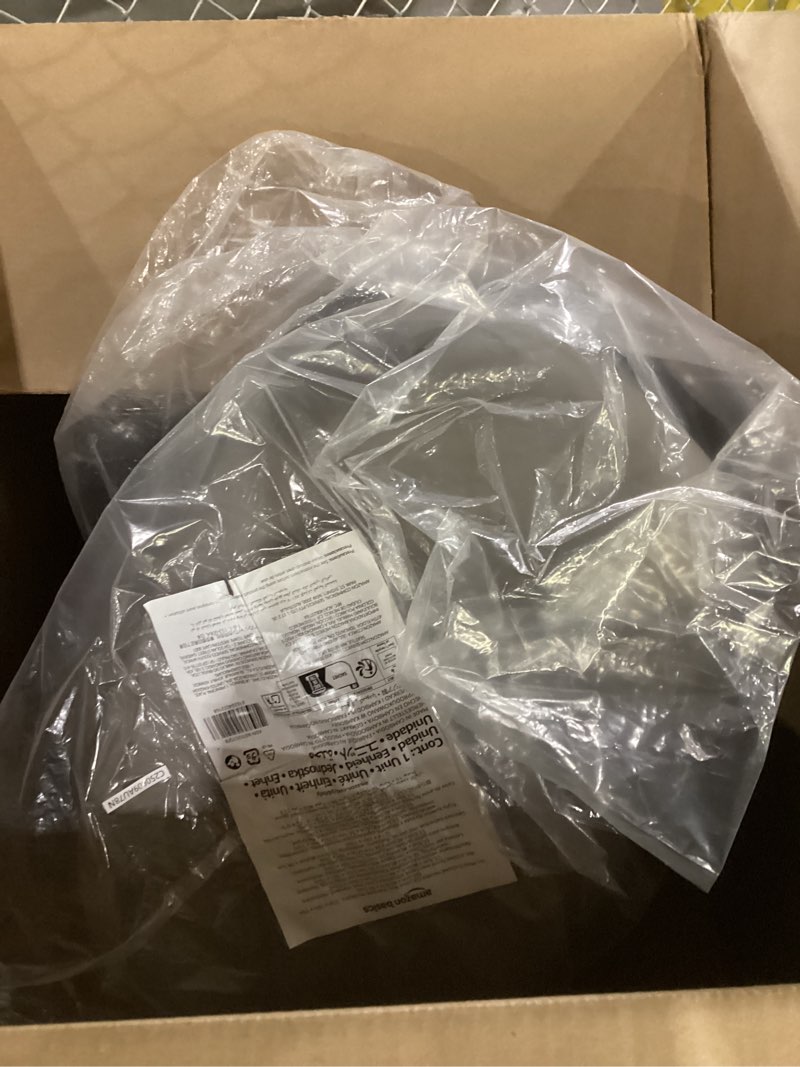 Condition photo showing As Is for MISSING PARTS Amazon Basics No-Mess Hooded Cat Litter Box, Standard, Multicolor, 21 in x 16 in x 15 in Multicolor Standard (Pack of 1)