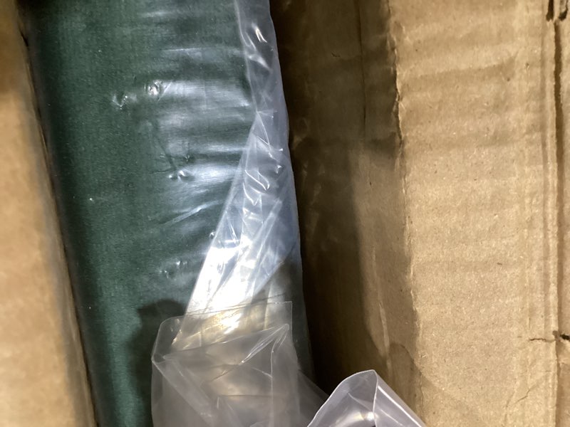 Condition photo showing Good Condition for PINPLUS Storage Ottoman Bench for Bedroom, Green Ottoman Folding Velvet Chest with Benches Foot Rest Stool, Large Long Foldable Chest for Entryway Living Room, 43.3"x15.7"x15.7" Green 43.3"D x 15.7"W x 15.7"H