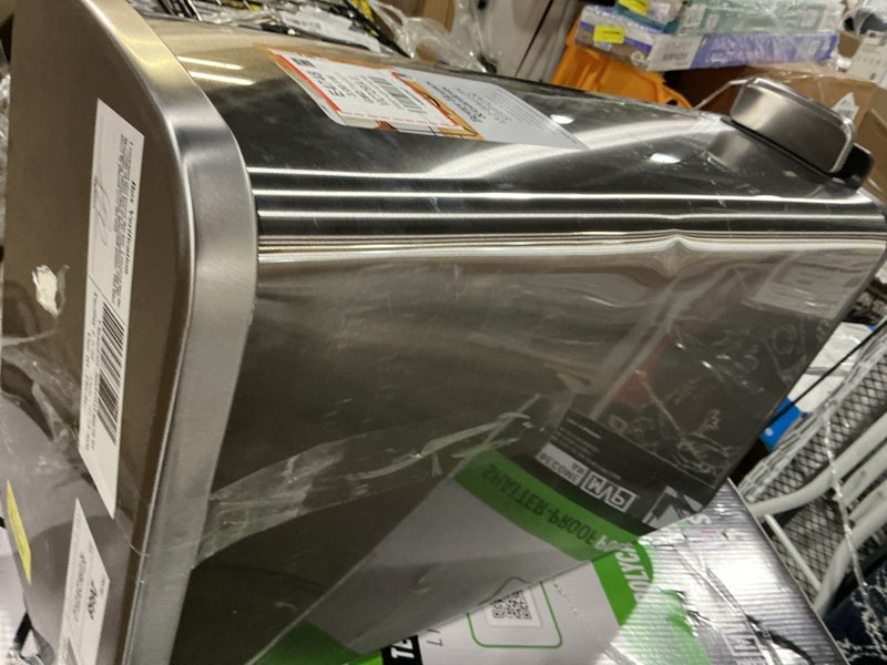 Condition photo showing As Is for better homes & gardens 13.2 gallon slim kitchen trash can