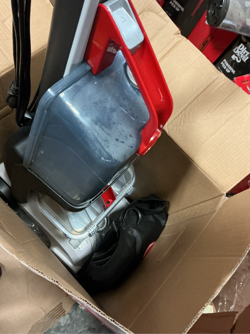 Condition photo showing As Is for turboscrub upright carpet cleaner machine