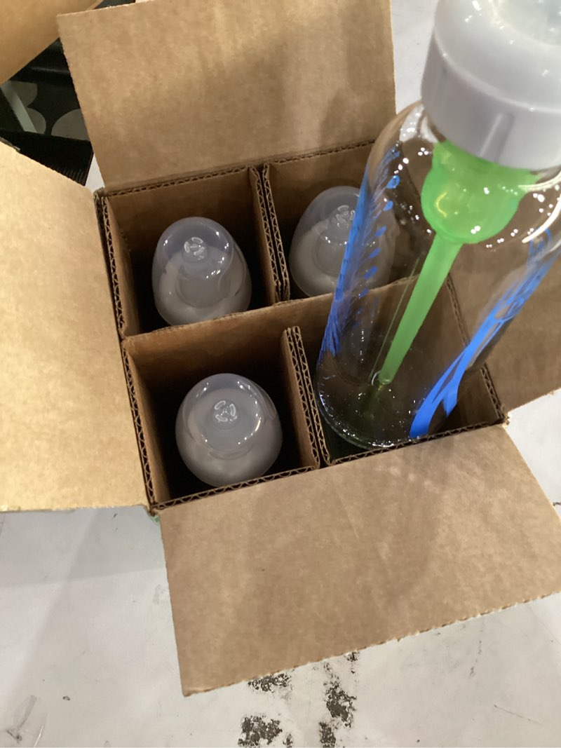 Condition photo showing New/Like New for dr. brown's anti-colic options+ narrow glass baby bottle with level 1 slow flow nipple, bpa-free, 8 oz/250 ml, 0m+, 4-pack (packaging may vary)