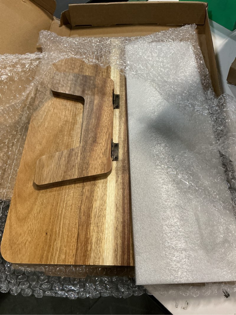 Condition photo showing Good Condition for Acacia Wood Couch Tray, Folding sofa Table Insert for Middle Portable Couch Armrest Trays Perfect for Drinks, Snacks, Phone, Remote Control,14.96x10.23-inch (Rectangle)