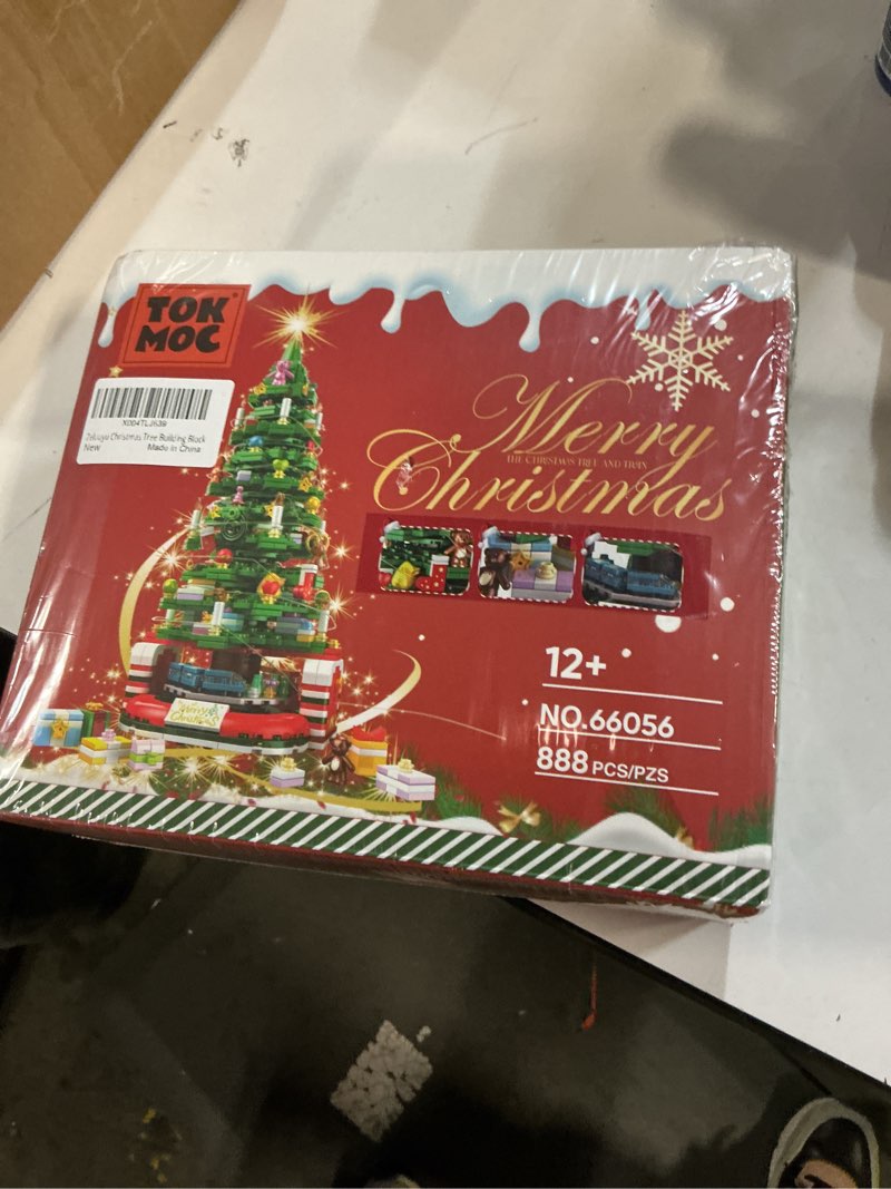 Condition photo showing New/Like New for Christmas Tree Building Block with LED Light, Rotating Christmas Tree 2024 Building Set for Adults, Christmas Tree Building Kit Xmas Gift for Boys and Girls (Non-Advent Block) Green