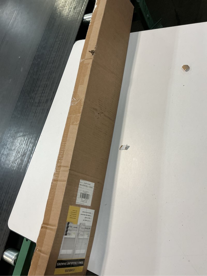 Condition photo showing New/Like New for Top Down Bottom Up Cellular Shades Cordless Honeycomb Blinds for Indoor Windows, for Windows Size (36" W × 48" H) Colour (Black - Blackout) Black - Blackout 36" W × 48" H