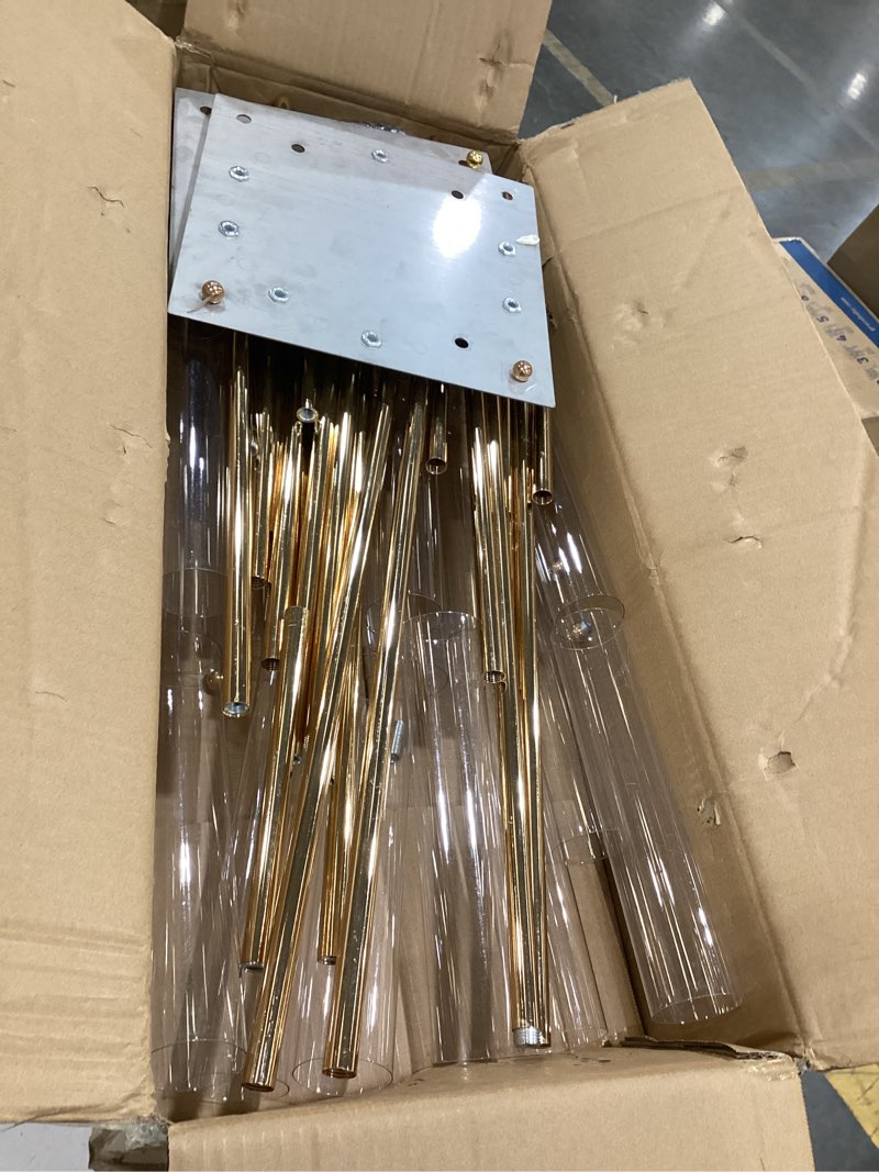 Condition photo showing Good Condition for baquler 2 pack 10 arms wedding candelabras centerpiece,50 inches tall floor standing candle holders with clear acrylic shades, silver gold candelabra for led candles bridal shower party decor(gold) gold 10 arms