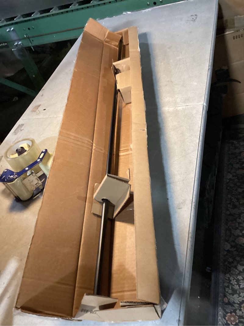 Condition photo showing As Is for Black Curtain Rod, Room Darkening Rods for Windows 28 to 48 Inches(2.3-4Ft), Wrap Around Curtain Rods, Heavy Duty Blackout Drapery, Modern Decorative Window Treatment Rod, Matte Black 28-48" Matte Black