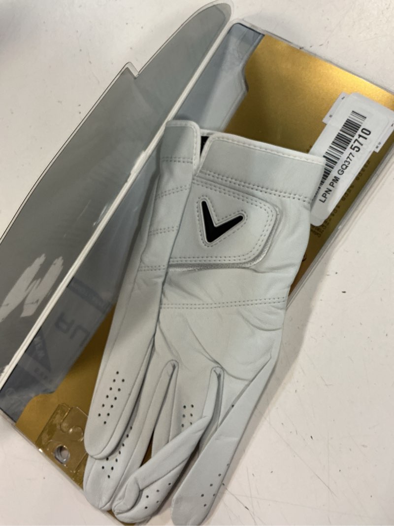 Condition photo showing Good Condition for callaway golf tour authentic glove white medium-large standard worn on left hand