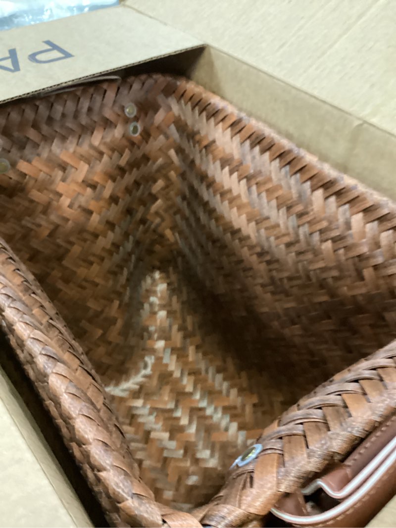 Condition photo showing Good Condition for brownlily handwoven clothes basket laundry hampers large wicker storage baskets for shelves blankets closet storage bins car bedroom bathroom organizers and storage bath (pack of 4, brown) brown*4
