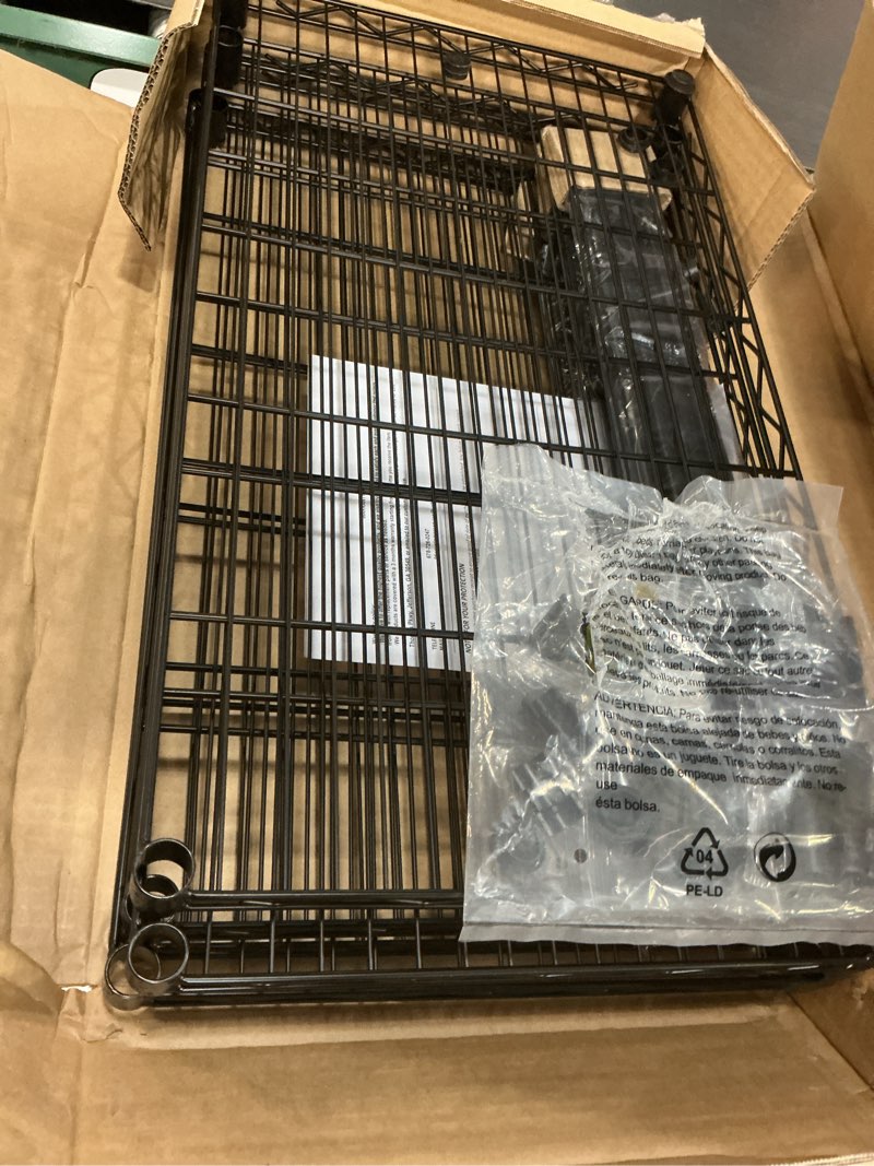 Condition photo showing Good Condition for reibii 5-tire storage shelves, wire shelving load 1000lbs metal shelves for storage adjustable garage shelving unit wire shelf rack kitchen storage rack pantry shelves 31.5''w x 15.7'' d x 71''h 5 tier-15.7"d x 31.5"w x 71"h