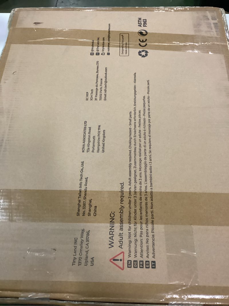 Condition photo showing New/Like New for Tiny Land Easel for Kids with 2 Drawing Paper Roll, Adjustable Kids Art Easel, Learning-Toy for 3,4,5,6,7,8 Years Old Boy & Girls, Wooden Chalkboard & Magnetic Whiteboard & Painting Paper Stand