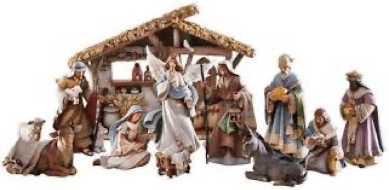 Avalon Gallery Nativity Sets for Christmas - Indoor Bethlehem Nights Nativity Scene, 12-Piece, Full 