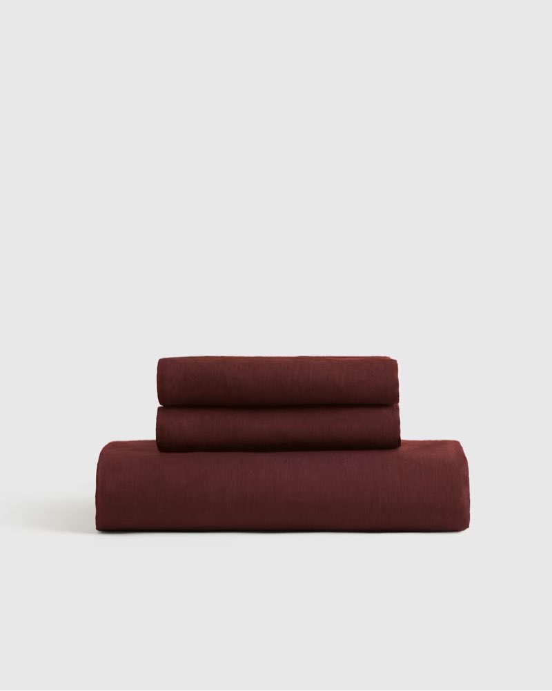 european linen fitted sheet set king size burgundy color