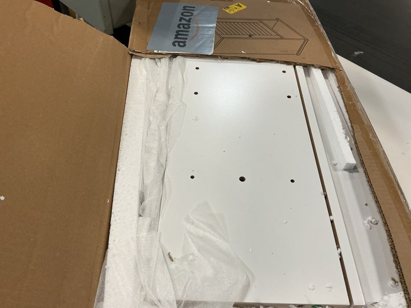 Condition photo showing Good Condition for Small Bathroom Wall Cabinet, Slim Single Louvered Door Narrow Over The Toilet Storage, Adjustable Shelves, Space Saver Organizer, 13.4x8.9x25.3 inches White-5 13x25