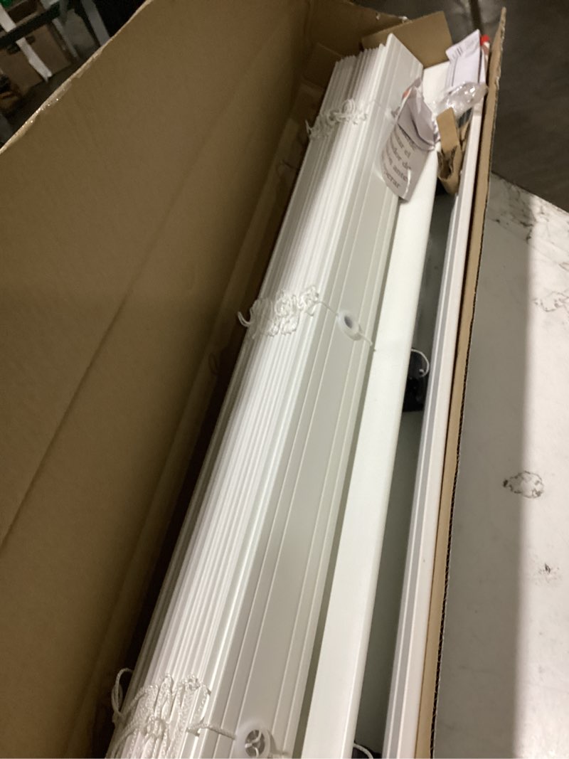 Condition photo showing Good Condition for better homes & gardens 2" cordless faux wood horizontal blinds, white, 33" w x 64" l