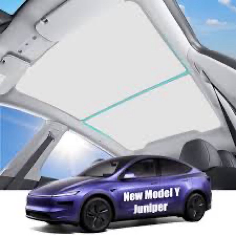 Heenvn Model Y Juniper Glass Roof Sunshade Top Sunshade Heat Insulation Glass Roof Sun Shade UV Pret