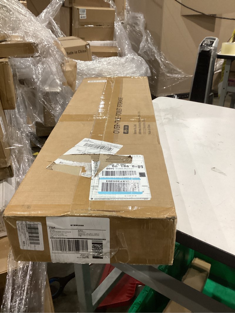 Condition photo showing New/Like New for Over-The-Toilet Storage Rack, 4-Tier Bathroom Organizer Shelf Over Toilet with Adjustable Shelf and Basket, Freestanding Space Saver Bathroom Shelves Above Toilet for Room (Pure White)