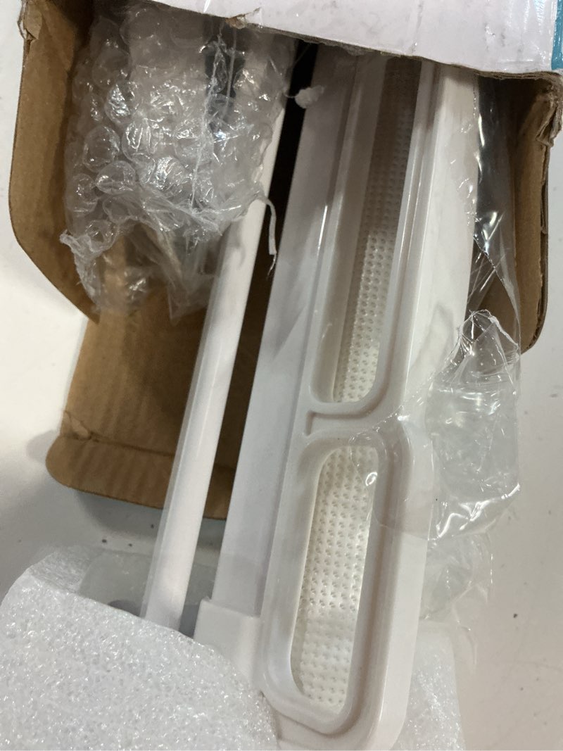 Condition photo showing As Is for probebi retractable dog gate for the house extends to 54" wide 34" tall, gates for baby indoor, stair gate for outdoor, staris, hallways, doorways, deck, porch, need drilling