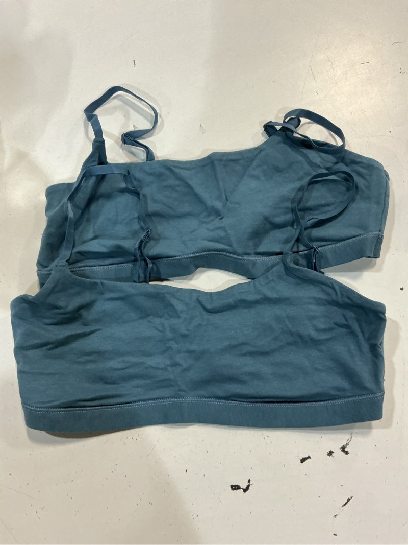 Condition photo showing Good Condition for organic cotton scoop bralette (2-pack), m, ocean
