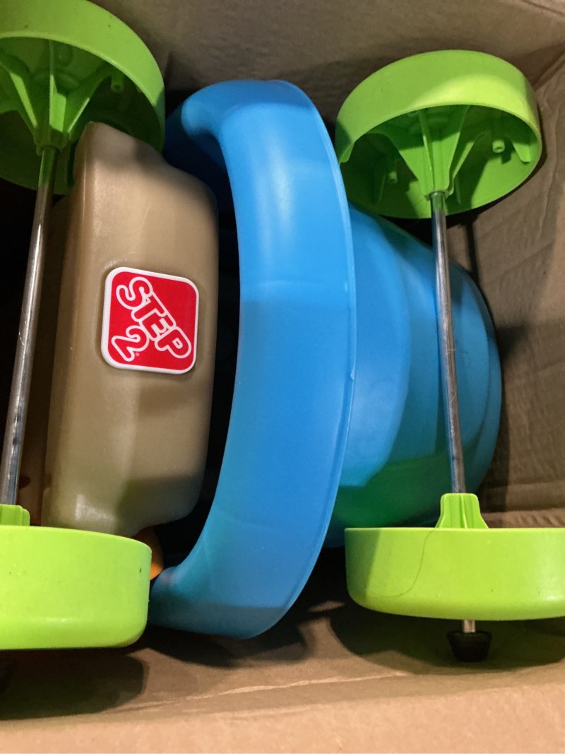 Condition photo showing Good Condition for step2 little helper's shopping cart for kids, play grocery cart, made of durable plastic, for toddlers 2+ years old, blue