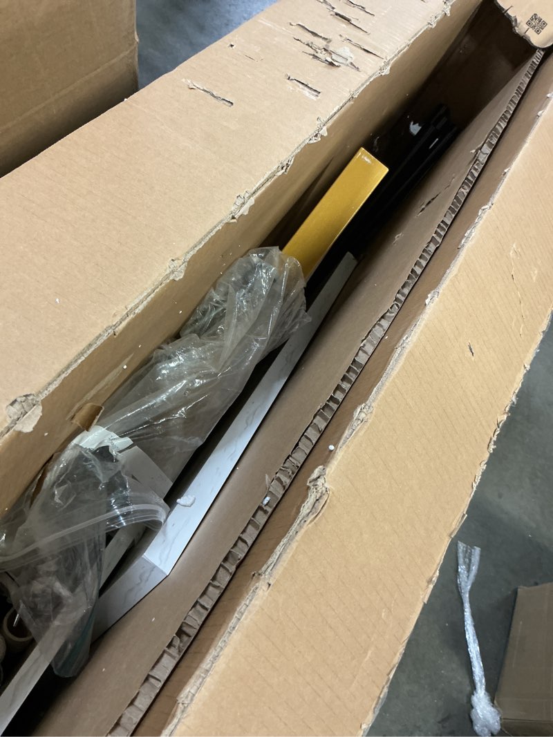 Condition photo showing As Is for LITTLE TREE Console Table Hallway Table for Entryway 43 Inch Sofa Table Entryway Tables for Living Room, White & Gold White & Gold 43 Inch