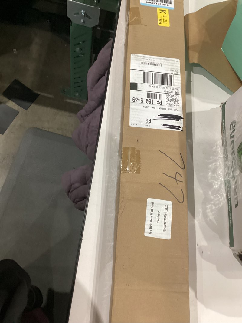 Condition photo showing New/Like New for Curved Shower Curtain Rod, Rust Resistant, Adjustable Length 42-73 inches for Shower, Bathroom, Hole Punch Required. Brushed Nickel