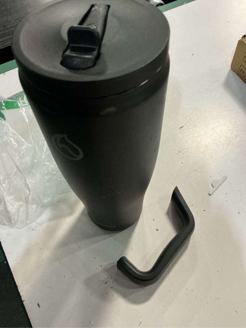 Condition photo showing As Is for hydracy soulmate tumbler with handle & straw-leakproof insulated cup 40oz | stainless steel travel mug with bpa-free flip top lid,dishwasher safe,keeps cold 24 hours,cup holder friendly