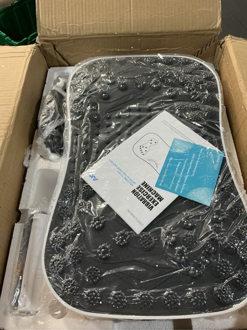 Condition photo showing Good Condition for AXV Vibration Plate Fitness Platform Exercise Machine Vibrating Shaking Workout Full Body Shaker Vibrate Stand Shake Board Sport Gym Pad for Weight Loss Fat Burner for Women Men SLIM-WHITE