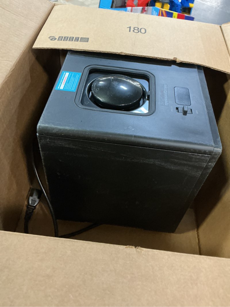 Condition photo showing As Is for stainless steel humidifier, 3l warm mist humidifier, easy clean with warm steam humidifier, healthy air mist humidifiers for bedroom living room, with sleep mode and auto-off setting 3lblack