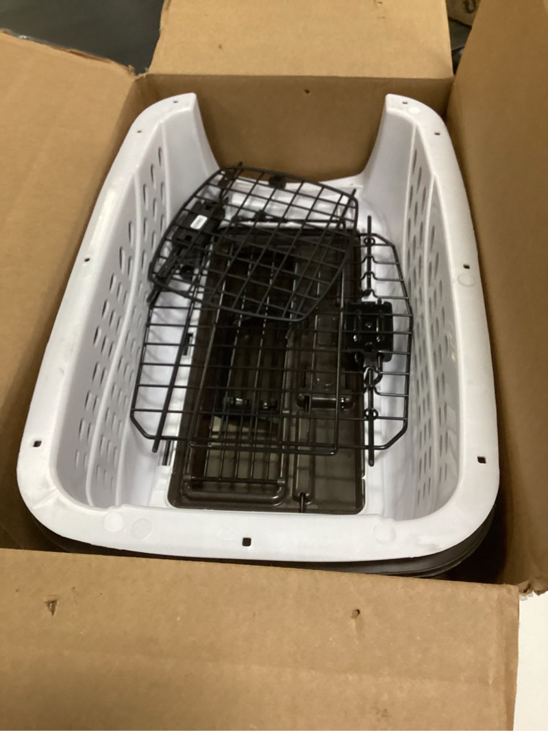 Condition photo showing Good Condition for Petmate Dog Crates for Small Dogs & Cat Carriers, Two-Door Plastic Pet Kennel, Top & Front Loading, Made in USA, 19", White Two-door 19.0"L x 13.0"W x 10.0"H WHITE